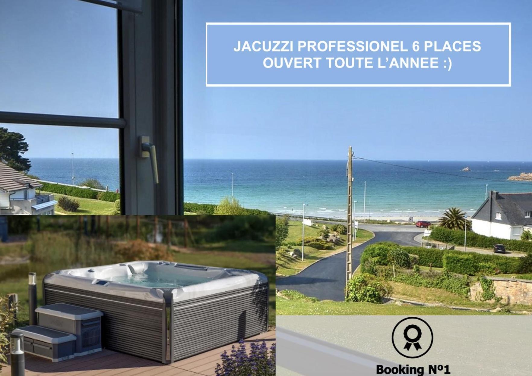 Jacuzzi Professionel Les Pieds Dans L'Eau Plage A 50 M Trévou-Tréguignec Exteriér fotografie